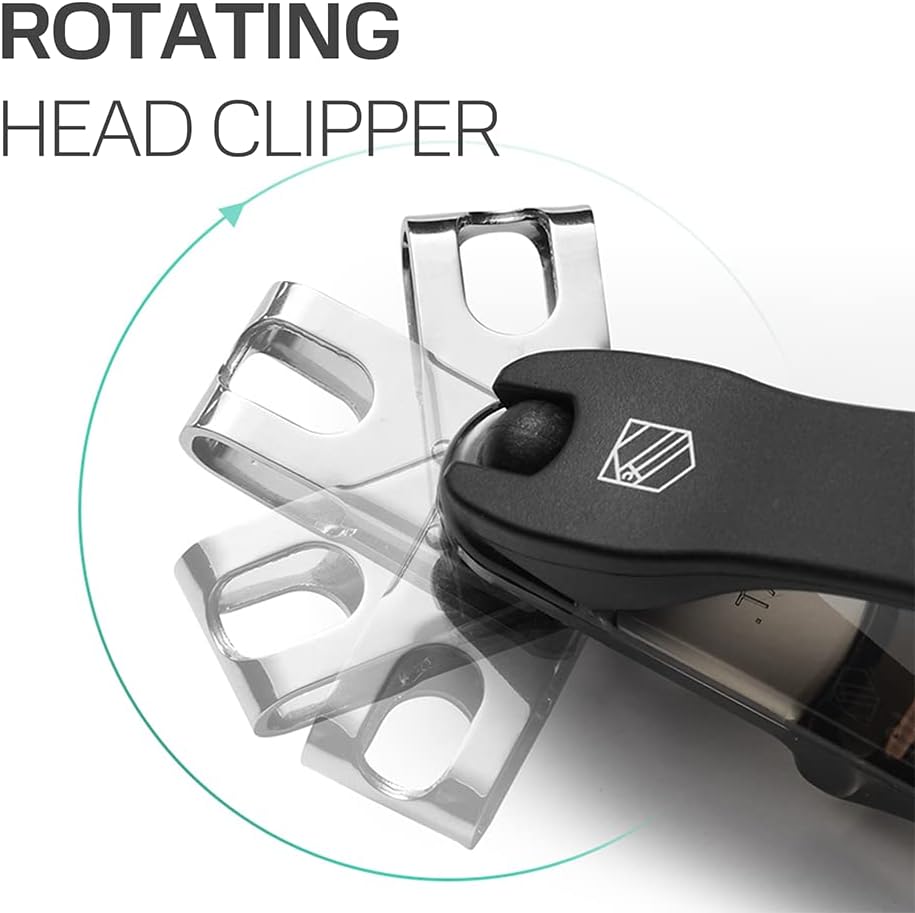 Nail Clippers, Steinder® Easy 360 Rotation Nail Clippers Set Made in Korea/cortauñas cortaúñas de Manos y pies/Gift for Men & Women Convenient Senior for Thick Toe Nail.