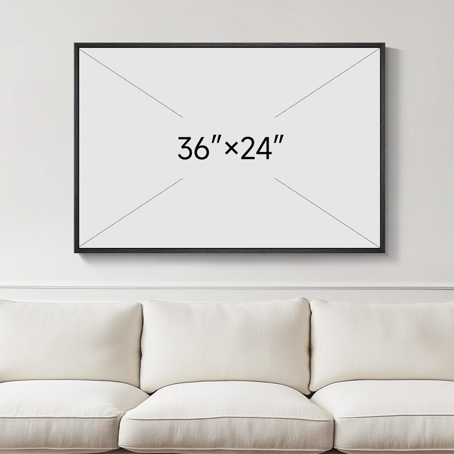 Black Framed Coastal Sailboat Canvas Wall Art, Teal Ocean Landscape Prints Paintings Artwork for Walls, Nautical Wall Decor for Bedroom, Dining Room, Bathroom, Office, Kitchen, Living Room 24x36 In