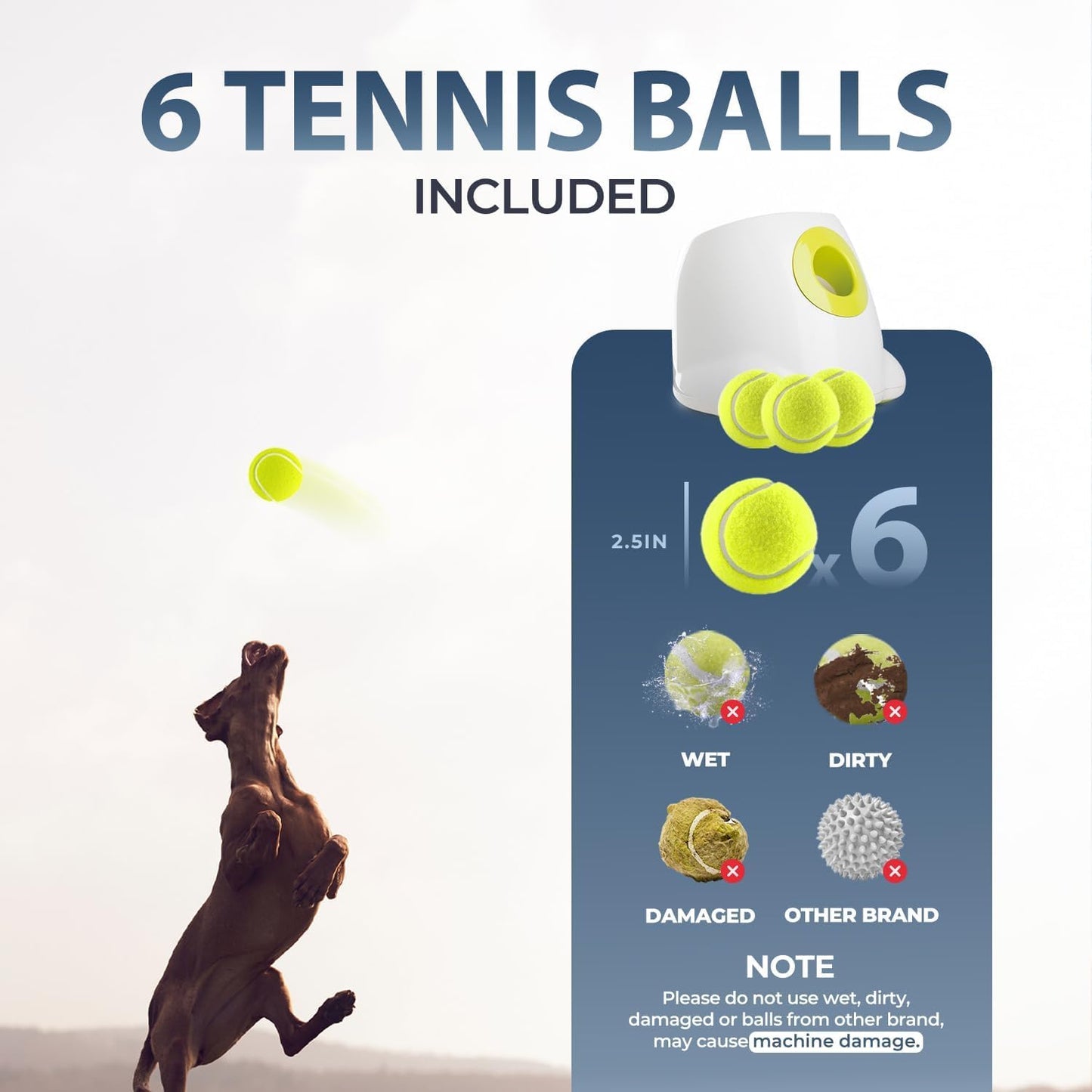 ALL FOR PAWS Automatic Dog Ball Launcher for Medium to Large Dogs, Interactive Tennis Ball Thrower, Rechargeable Dog Toy Mental Stimulation Training Game for Energetic Dogs
