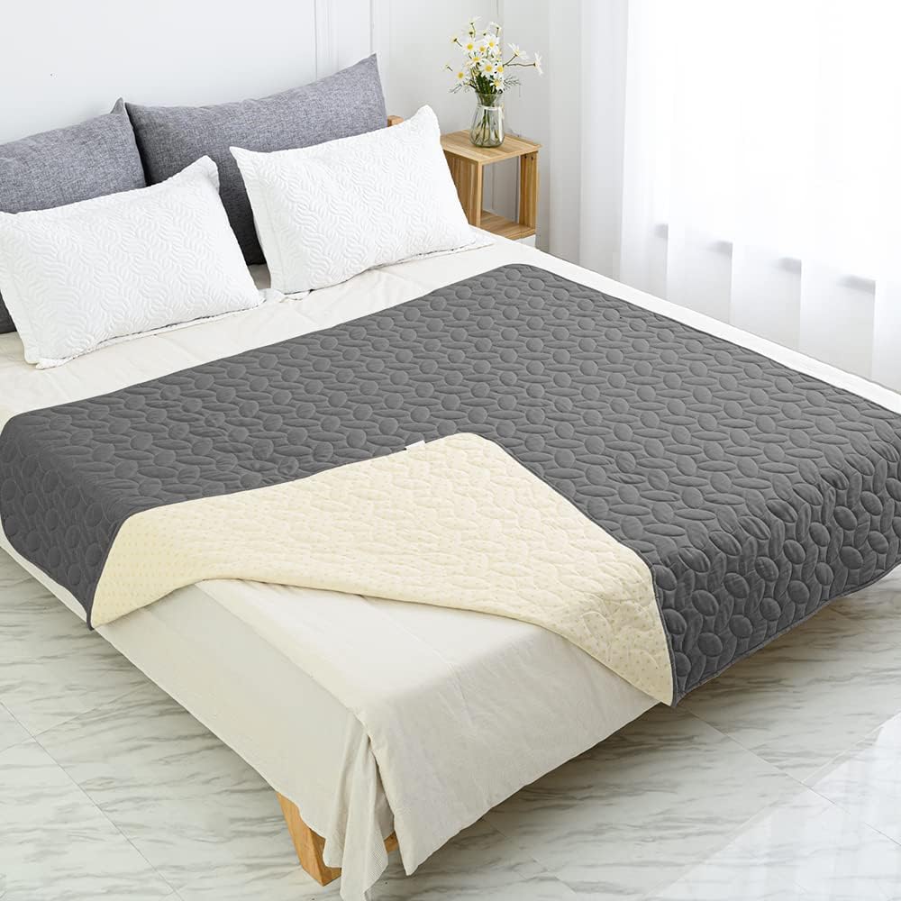 Ameritex Pet Bed Cover Dog Bed Blanket for Sofa and Furniture Waterproof New Pattern Design (52x82 Inch, Dark Grey)