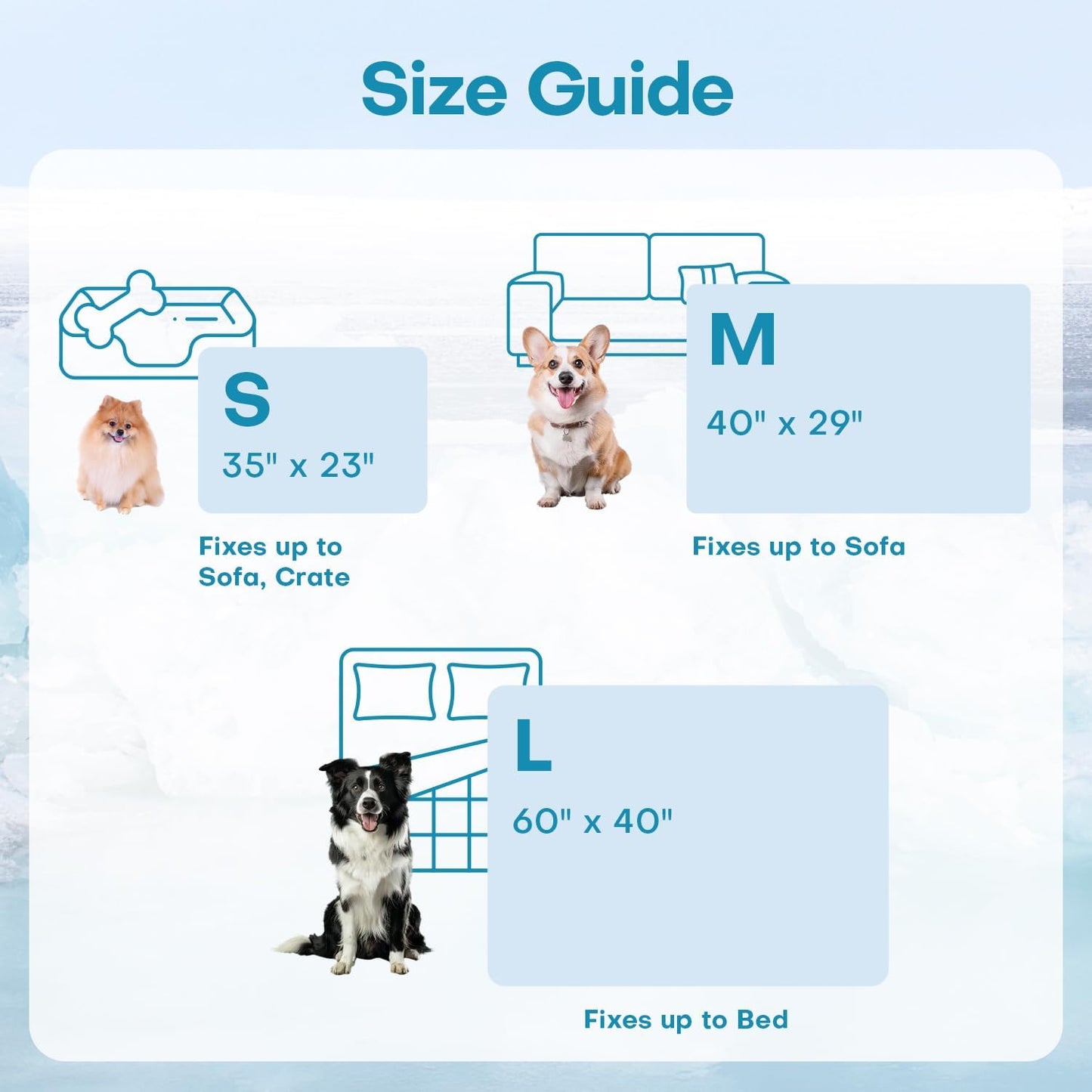 Dog Cooling Blanket, Reversible Pet Cooling Blanket for Summer, Washable Dog High Cold Pads Mat, for Couch Protector Bed Cover