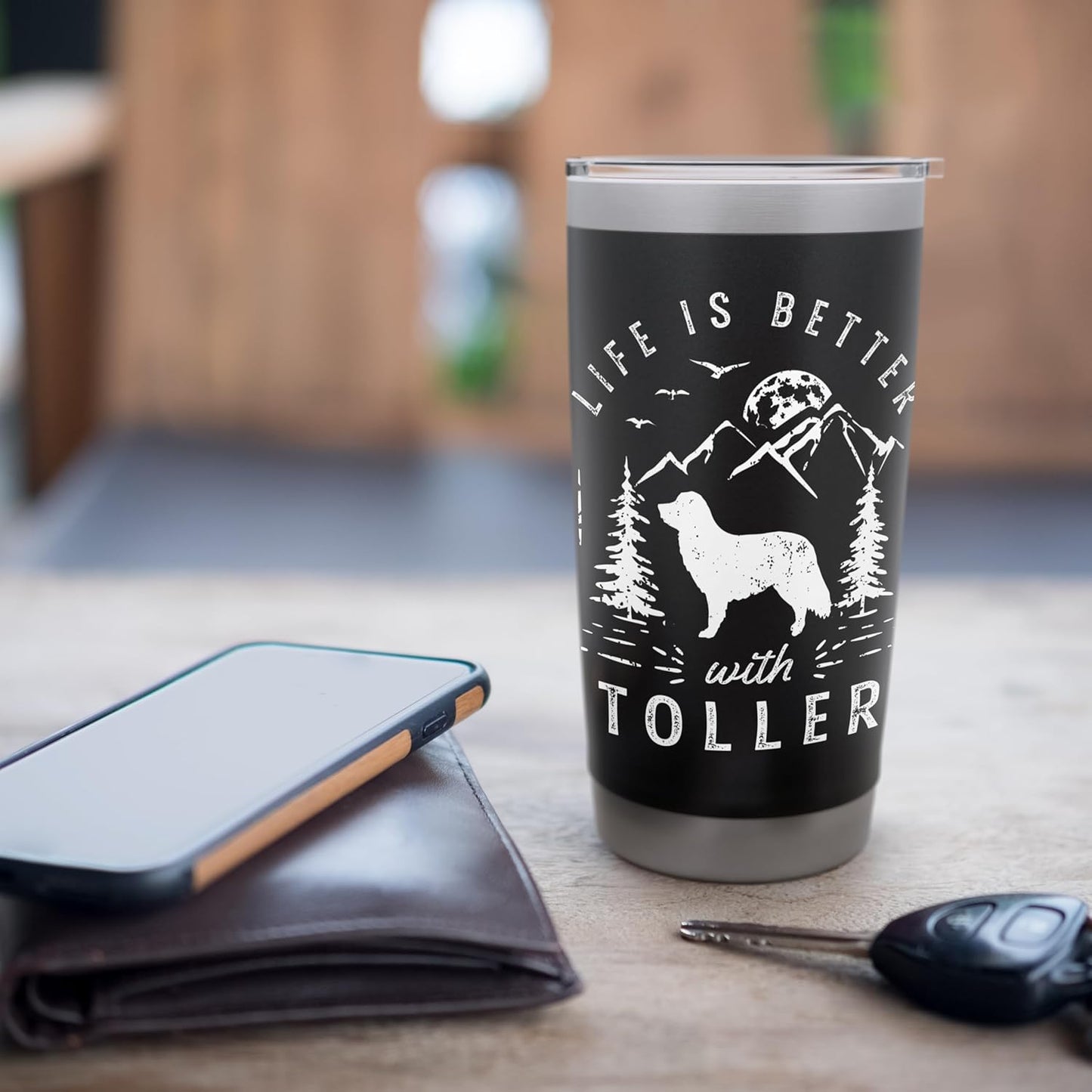 Nova Scotia Duck Tolling Retriever Toller Life Better Mom Da Stainless Steel Insulated Tumbler