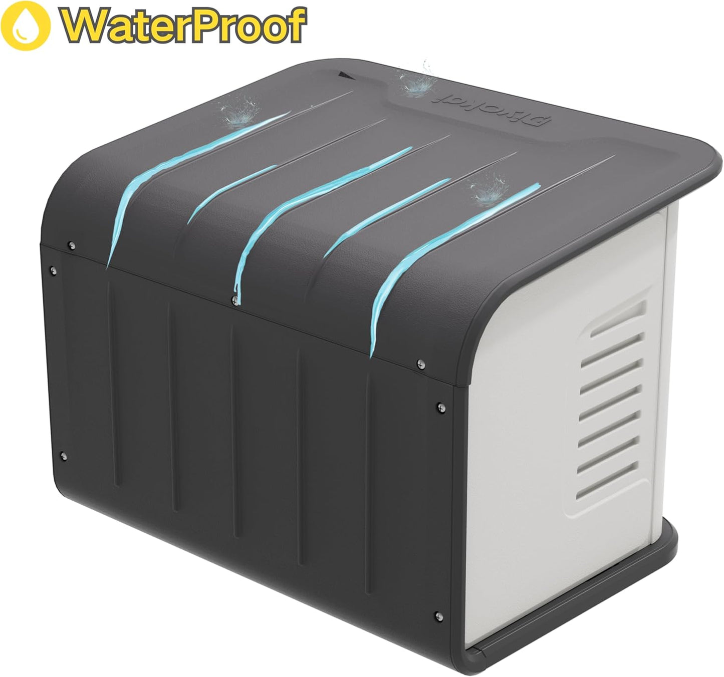 Double-Wall Plastic Dog House Outdoor Indoor,Insulated Double-Reinforced Dog House Waterproof for Small-Medium Dogs,Durable Puppy Shed with Elevated Floor & Air Vents,Easy Install and Clean