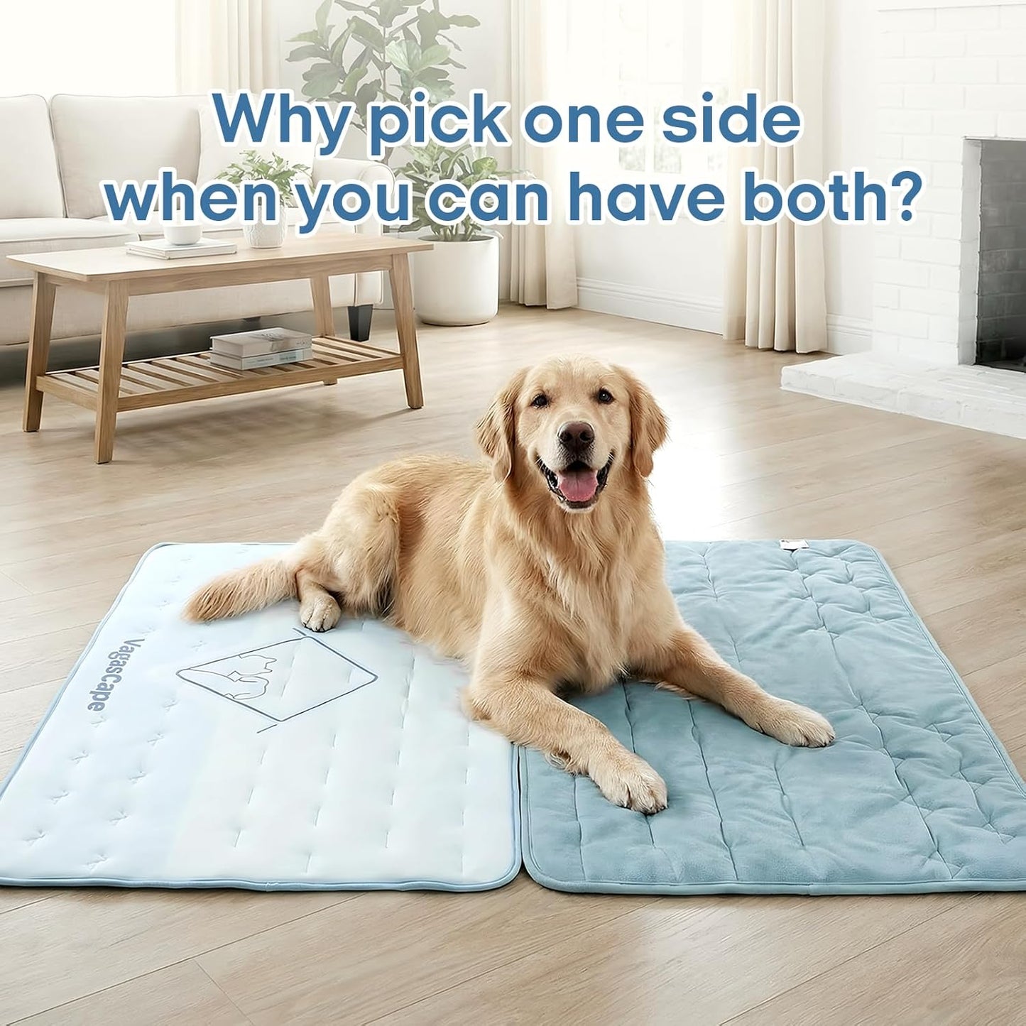 Vagascape Dog Cooling Mat 3.0 Double-Sided Usable, Thick Durable Pet Cooling Mat for Extra Large Pet, 35" x 23" Washable Cooling Mat for Dog Outdoor and Indoor