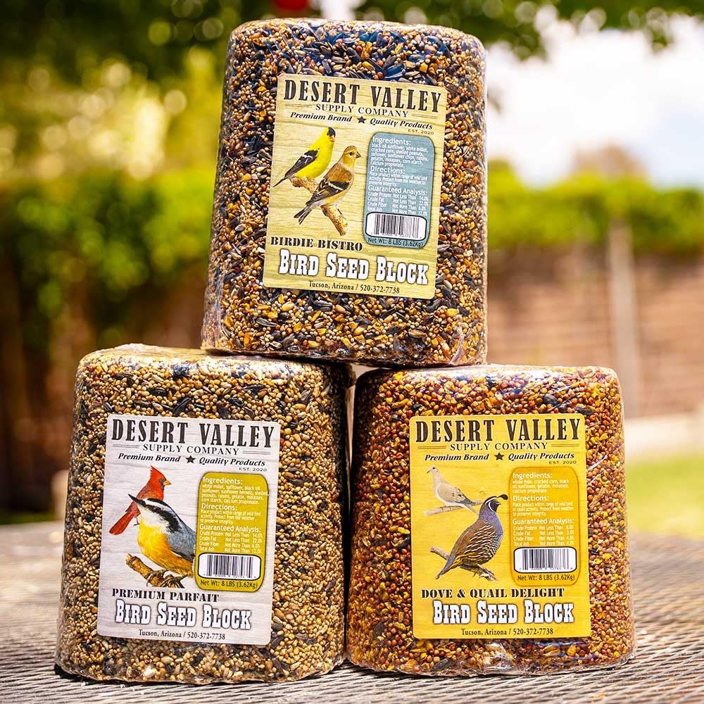 Desert Valley Wild Bird Seed Block Birdie Bistro (8 Pounds)