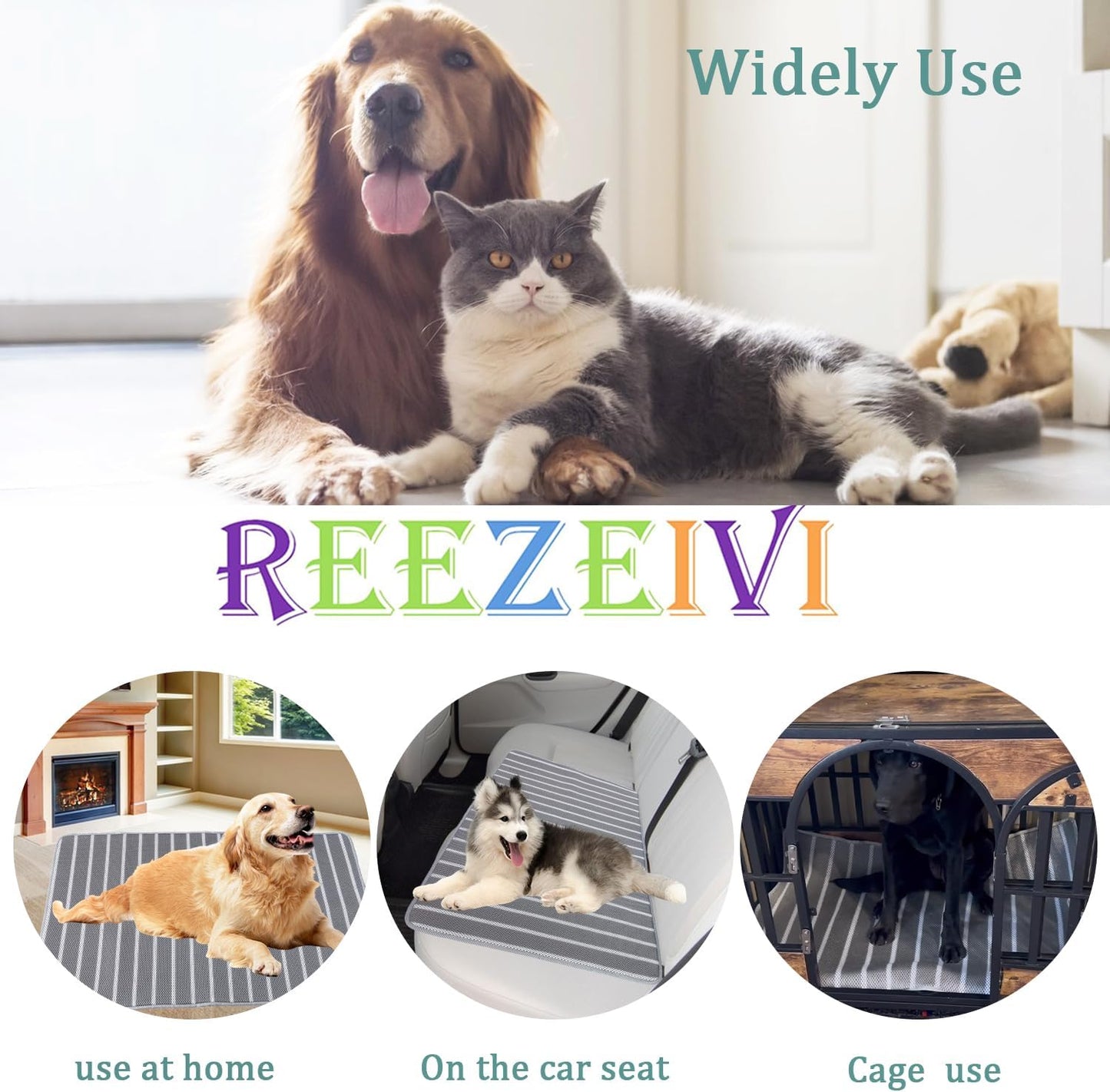 REEZEIVI Breathable Dog Crate mat with Anti-Slip Bottom,3D air mesh Pet Crate pad,Non-stuffy Dog Sleeping Bed,pet mat, Machine Washable Pet Mat for Sleeping (30X19, Sliver Grey Mat)