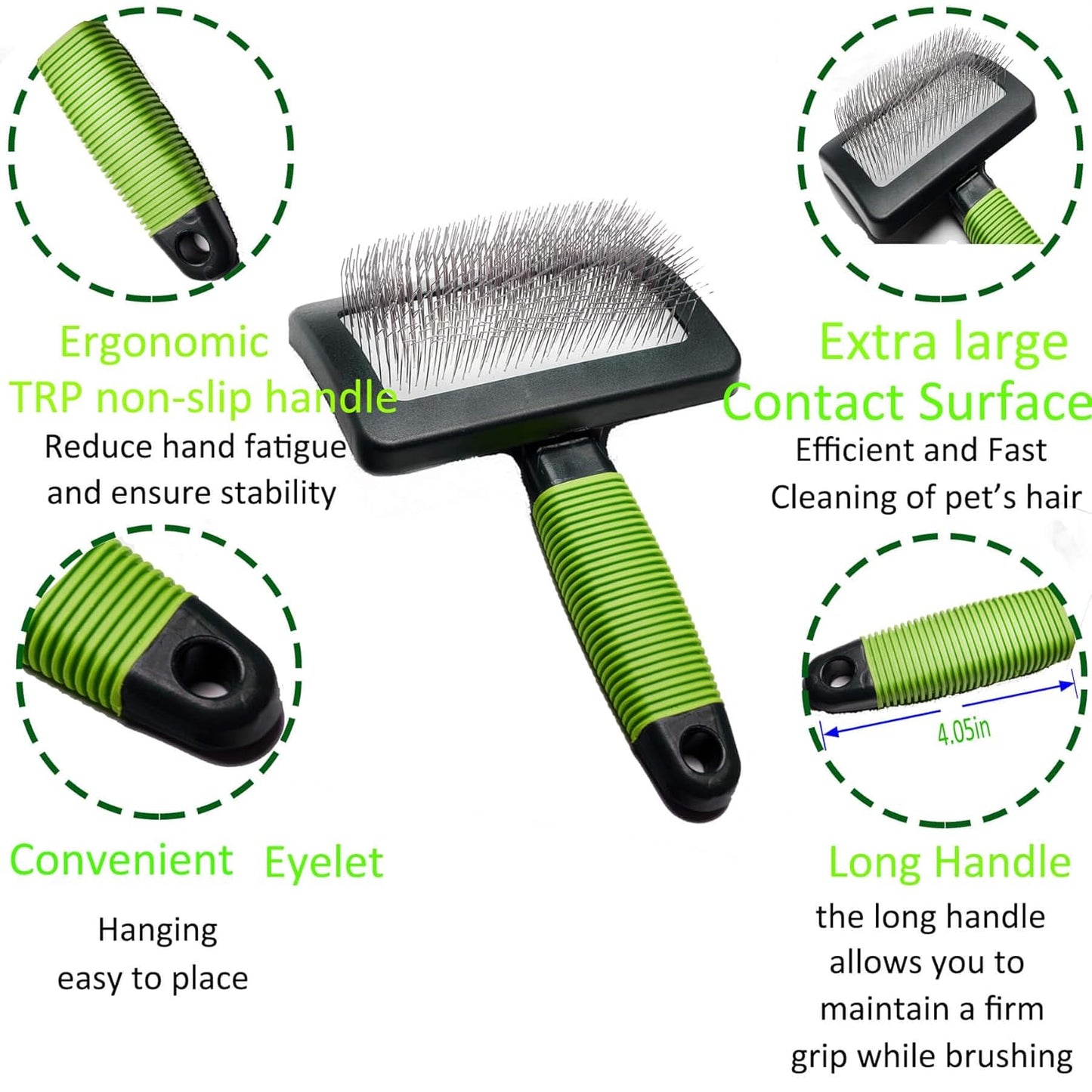 Slicker brush for dogs doodle grooming poodle with long soft pin slicker brush perfect for thick fur dogs fluffy,grooming,shedding.goldendoodle