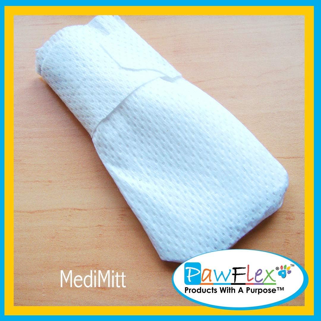 Medimitt Paw Bandages for Dogs, Cats and Pets – Stretchy Medical Booties, First Aid for Paws – Non Slip, Non Adhesive, Breathable, Disposable, Washable, Adjustable Strap,12 Pack (Medium)