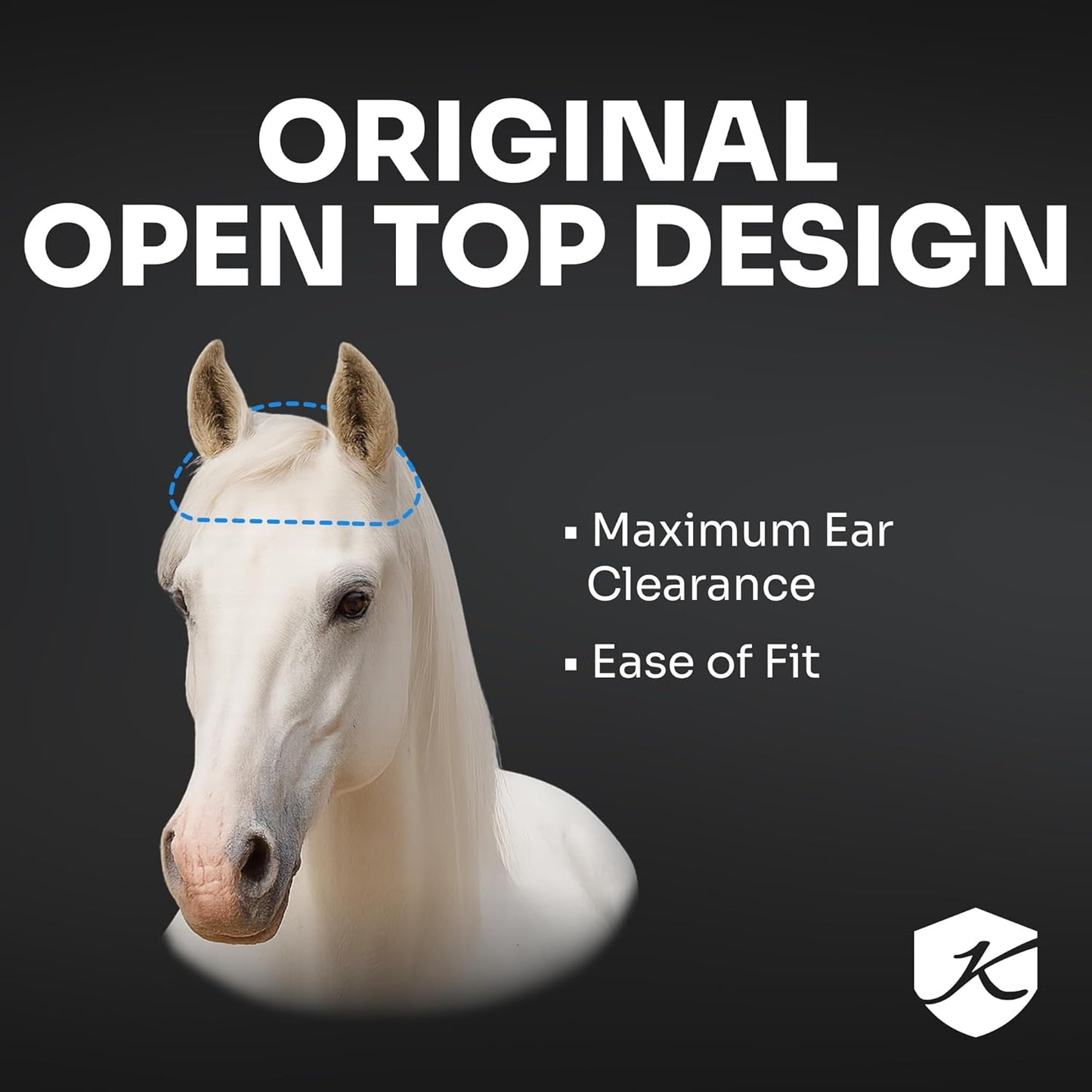 Kensington 90% UV Fly Mask Halter CatchMask UViator - Without Ears & Forelock Freedom Web Trim - Large, Lavender Mint