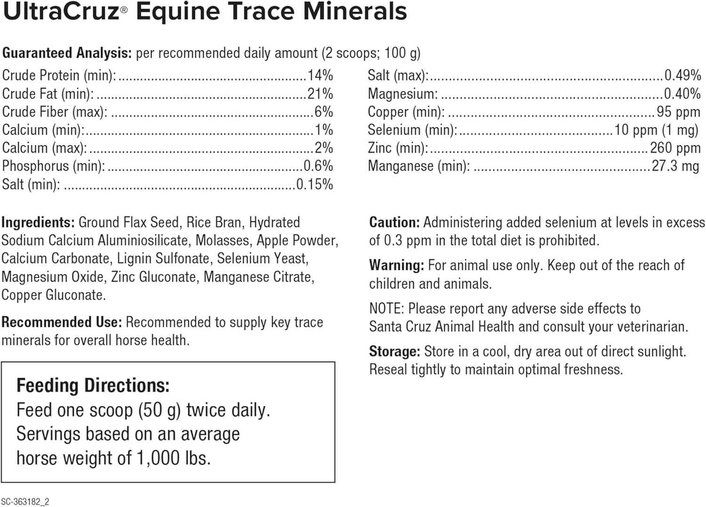 UltraCruz® Equine Trace Minerals, 10 lb, 45 Day Supply
