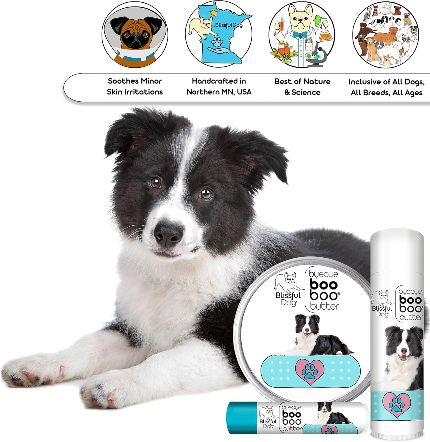 The Blissful Dog .50 oz Tube Border Collie Booboo Butter
