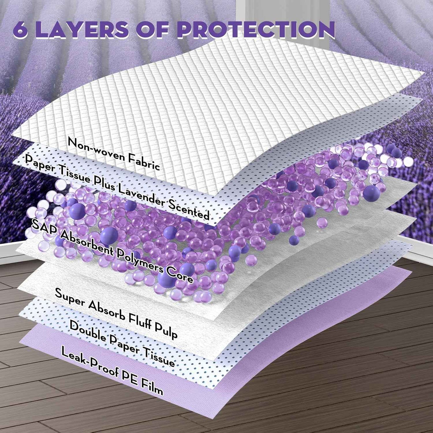 CROCI Puppy Pads 22x22in Small with Adhesive Tabs, Dog Pee Pads Absorbs Up to 3 Cups Potty Training, Disposable (100 Counts)