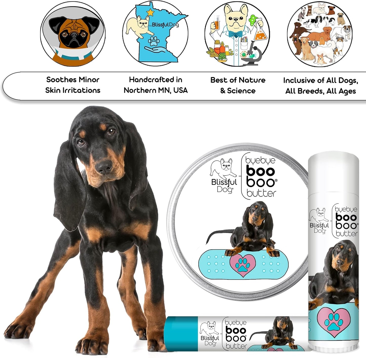 The Blissful Dog Coonhound Boo Boo Butter, 2-Ounce