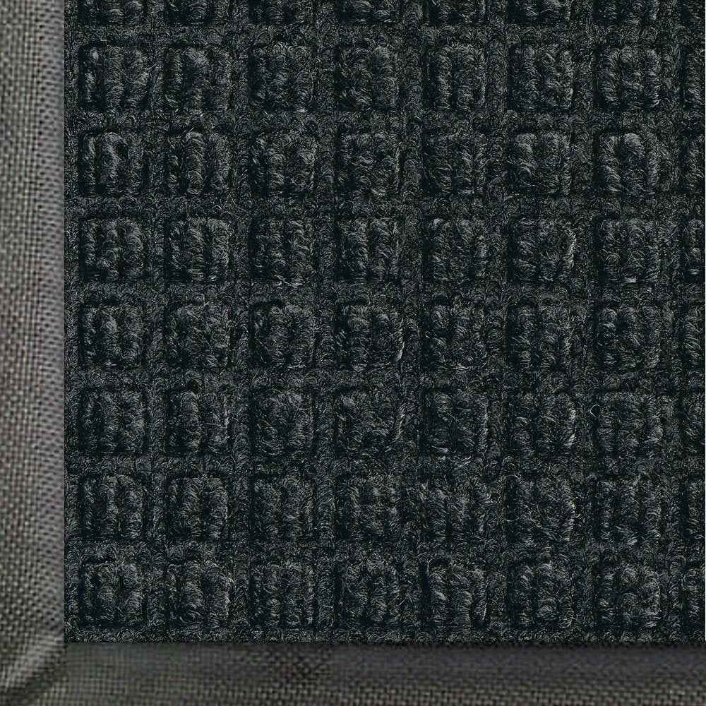 WaterHog | Commercial-Grade Entrance Mat with Rubber Border | Indoor/Outdoor, Quick Drying, Stain Resistant Door Mat | 27" Length x 18" Width, Charcoal