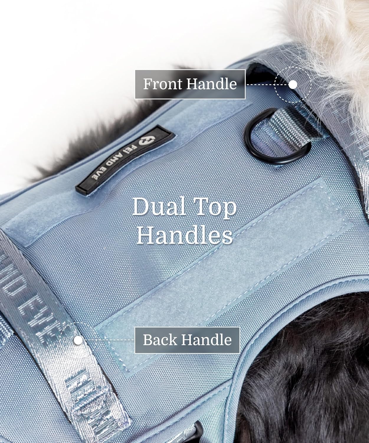 2025 New Edition, Fei & Eve MagEase Dog Harness - 3-Second Magnetic Buckles | 3-Point No-Pull Control | Heavy-Duty 900D Nylon | Dual Safety Handles | Breathable Mesh | Adjustable Fit | Large, Blue