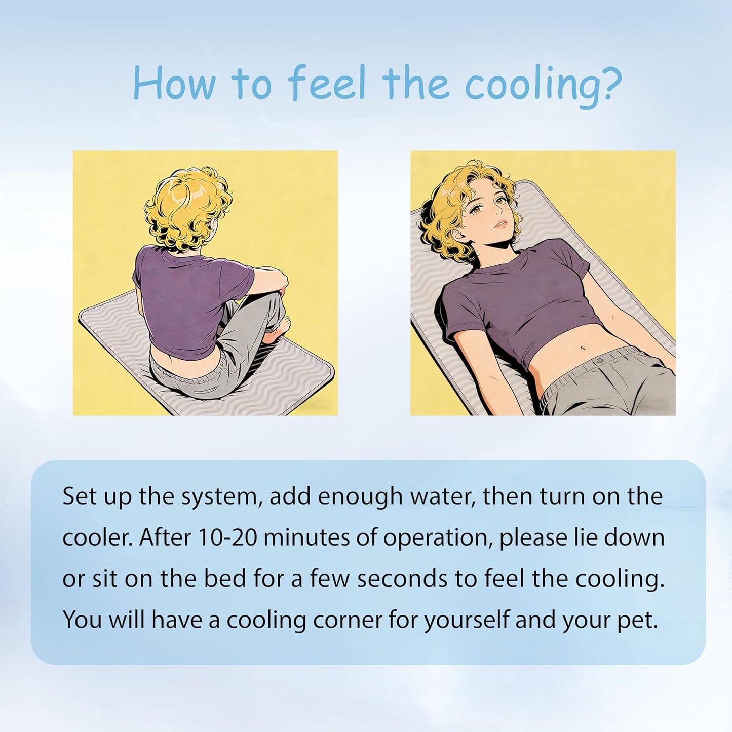 Pet Pad Cooling System for Summer, Consistent Cooling Water Mat for Dogs and Cats, No Refrigeration or Chemical Gel Needed, Machine Washable Bed, Ideal for Home and Crates (Gray, XL)