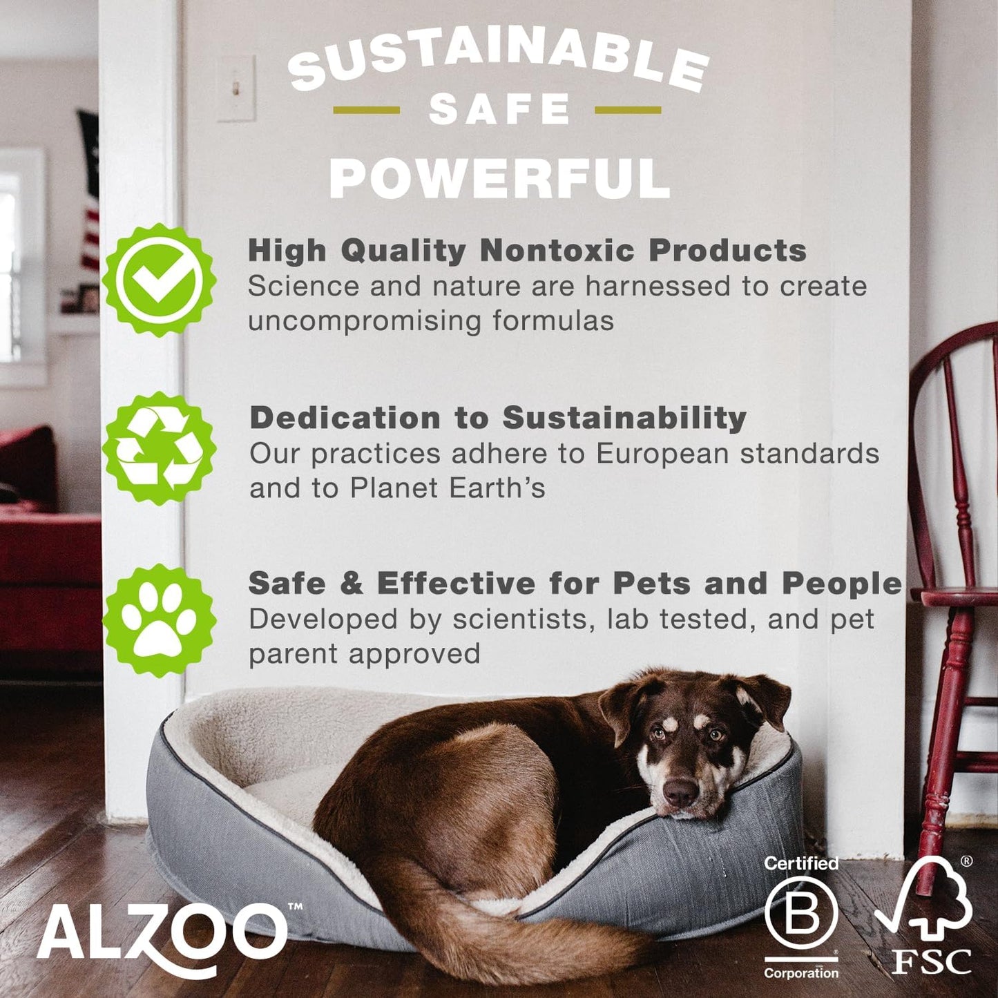ALZOO Cat Litter Deodorizer, Concentrated Granules Absorb & Help Neutralize Odors, 100% Plant-Based Active Ingredients, Up to 30 Uses, Sweet Vanilla Scent, 26.6 Oz., Pack of 2