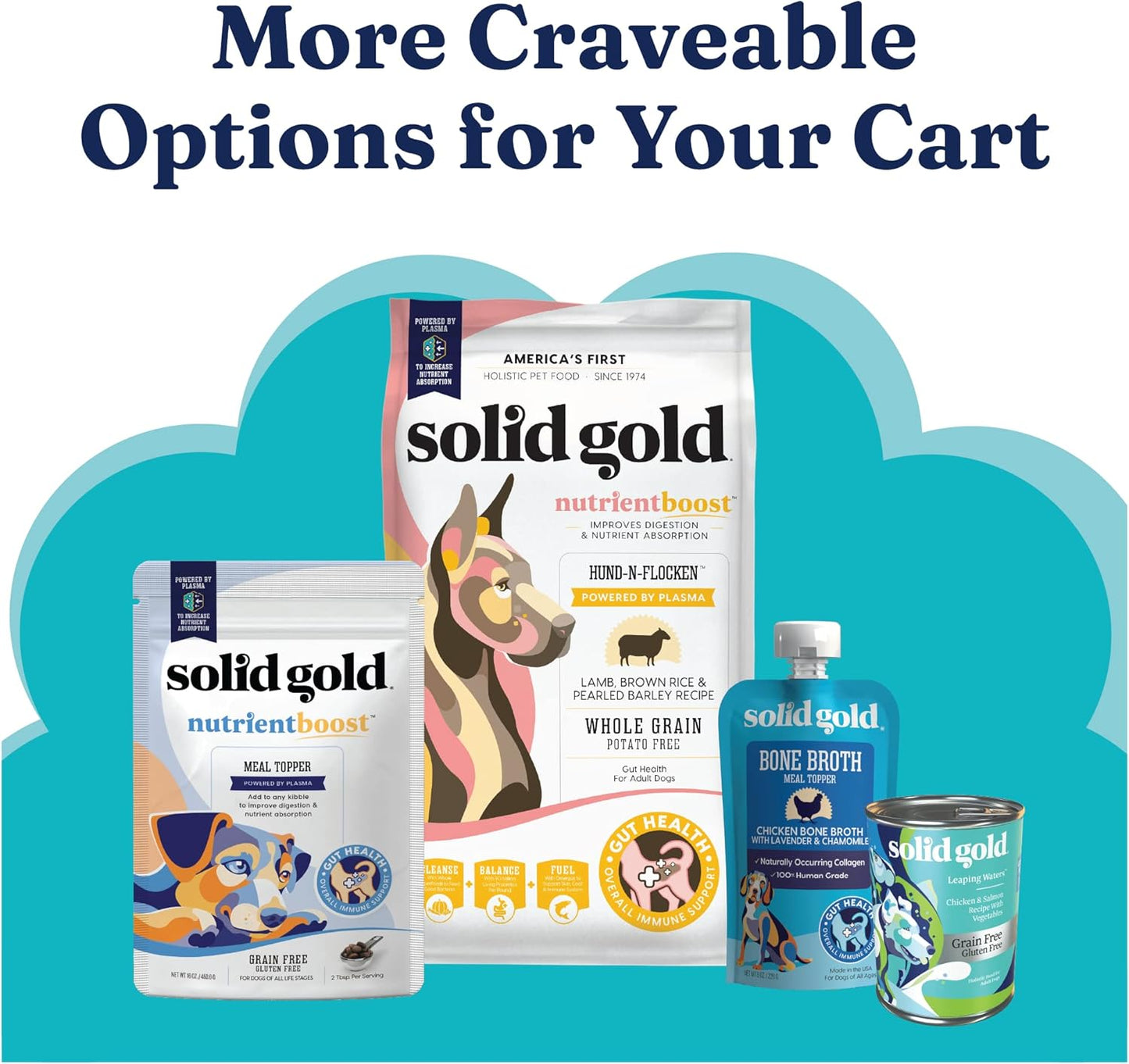 Solid Gold Cat & Dog Multivitamin Chews - Kelp, Omega 3 & Vitamins for Dental, Digestive, Immune, Skin & Coat Health - Multi Vitamin for Dogs & Cats - Sea Kelp Based Soft Chew for All Ages - 120ct