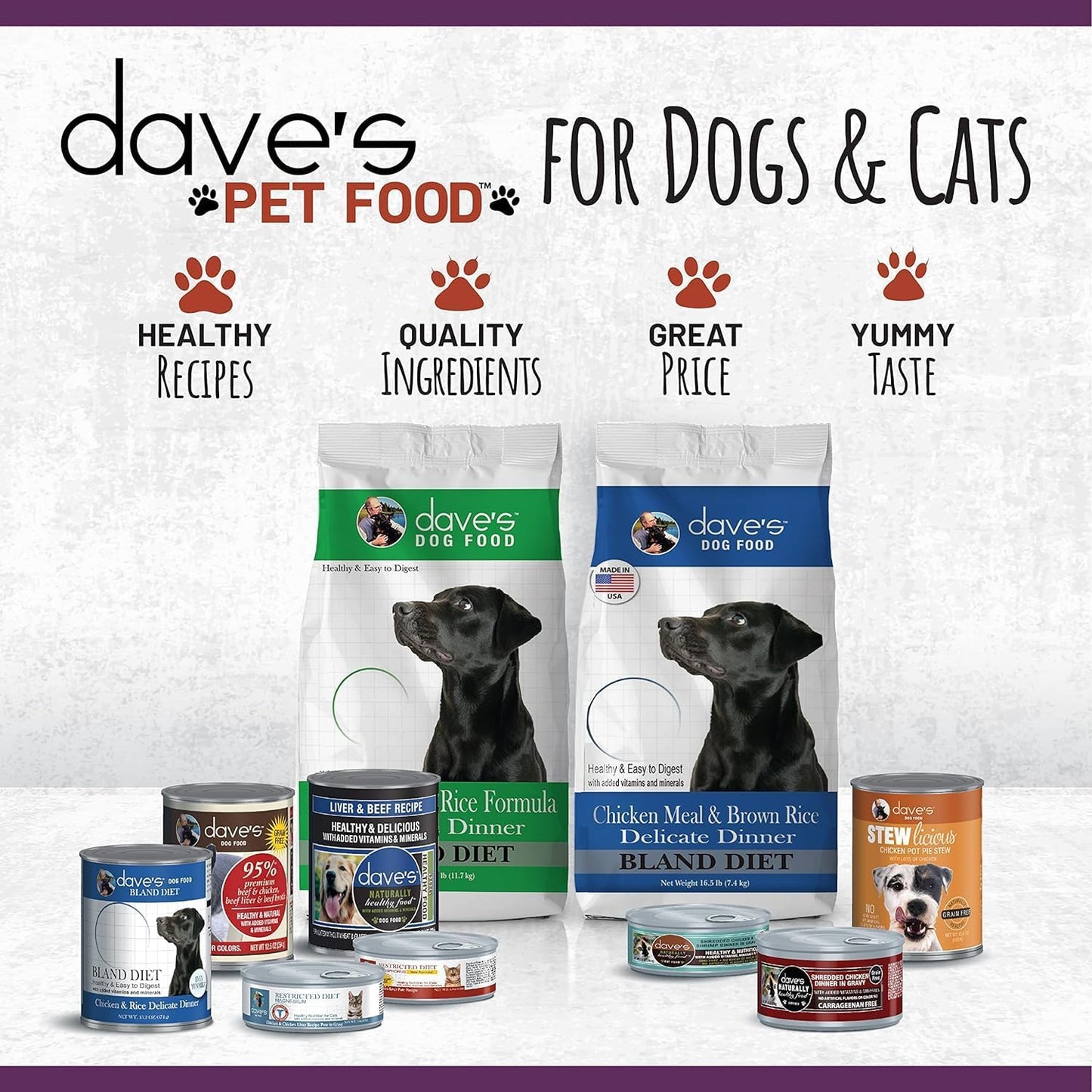 Dave's Pet Food Grain Free Wet Dog Food (95% Chicken & Chicken Liver), Made in USA Single-Source Protein, Limited Ingredients, 12.5 oz Cans (12 Pack)
