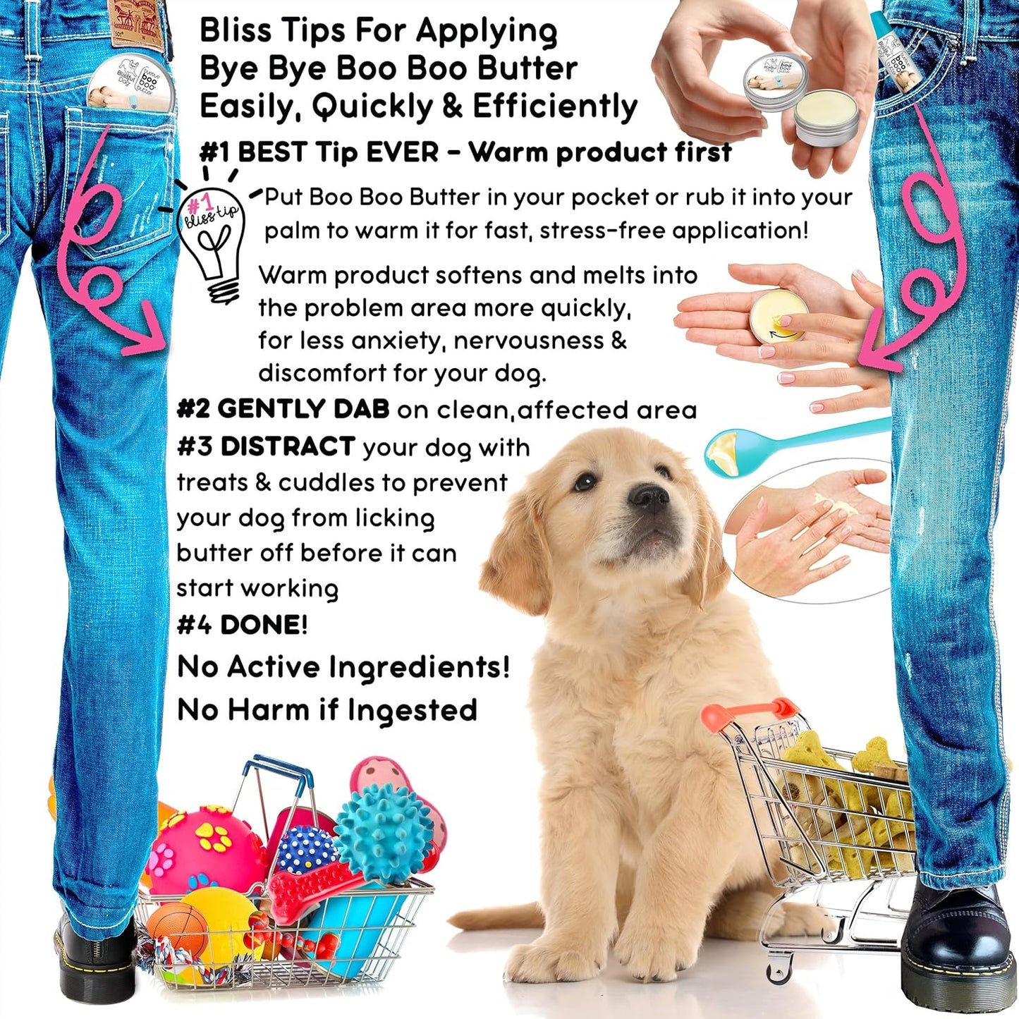 The Blissful Dog Staffordshire Pitbull Terrier Boo Boo Butter, 0.50-Ounce