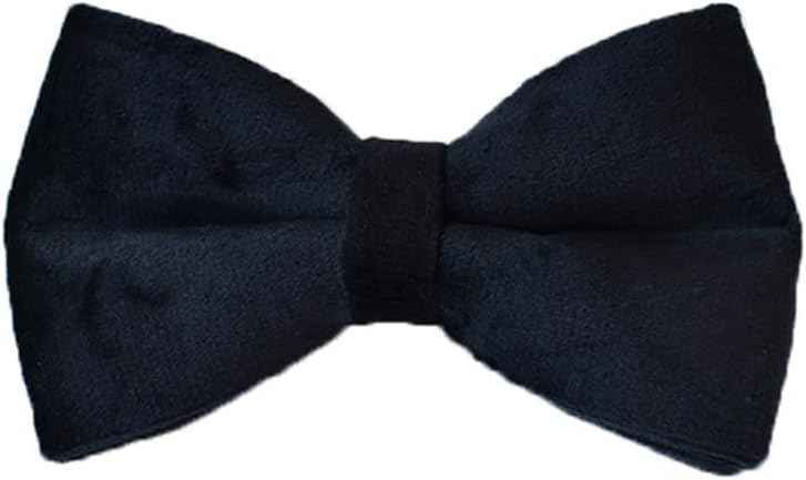 Dog Collar with Bow Tie, Soft Velvet Bowtie Dog Collar with Metal Buckle Adjustable for Small Medium Large Boy and Girl Dogs and Cats for Daily Wear or Wedding Halloween Christmas Holiday Party