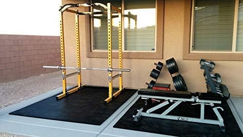 American Floor Tiles - Heavy Duty Stall Tiles - Stable/Horse Tiles - Thick, Durable Rubber Flooring Solid Black 6' x 8' Set 1/2" Thick (12 Tiles Total)