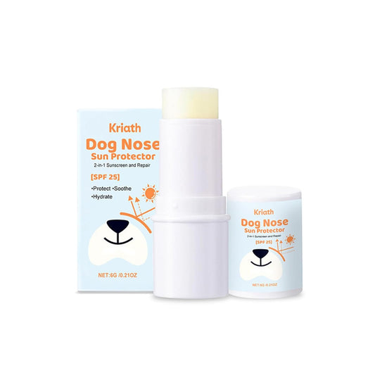 Dog Nose Sunscreen Balm SPF-25 – Plant-Based, Lick-Safe Sun Protection with Shea Butter – Moisturizing Nose Butter for Dry Nose, Beach Dog Essentials for White Dogs & Bulldogs – Fragrance-Free