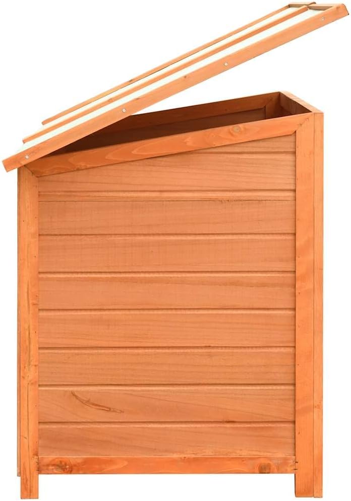 Wooden Dog House for Medium Dogs, Rustic Solid Pine and Fir Wood Outdoor Pet Kennel, Shelter for Backyard and Garden, 47.2 x 30.3 x 33.9 Inches