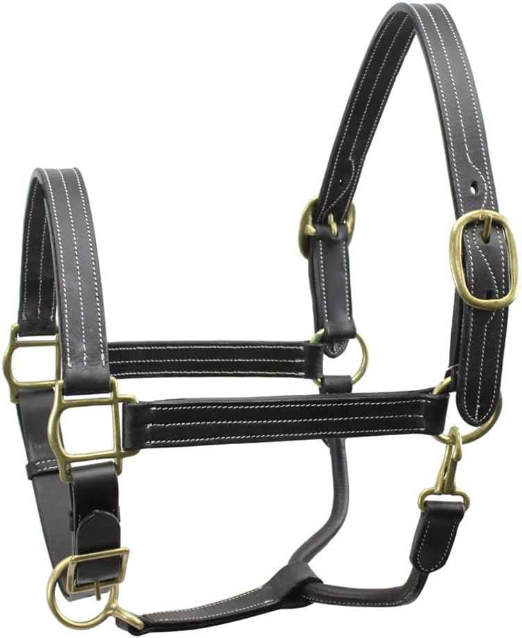 Derby Originals Coventry Triple Stitch Adjustable Leather Halter, Draft