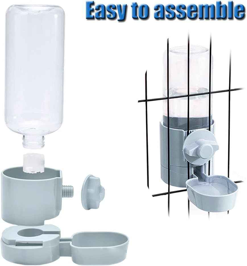 17oz Bunny Water Bottle No Drip for Cage, Hanging Automatic Water Dispenser for Small Animal Guinea Pig Hamster Chinchilla Ferret Rabbit