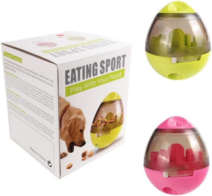Interactive Dog Treat Toy Adjustable Treat Dispensing Ball Food Dispenser Tough Slow Feeder Puppy Enrichment Training Toy Pet Interactive Chase Toys for Small Medium Dogs Gift for Pets (Green)