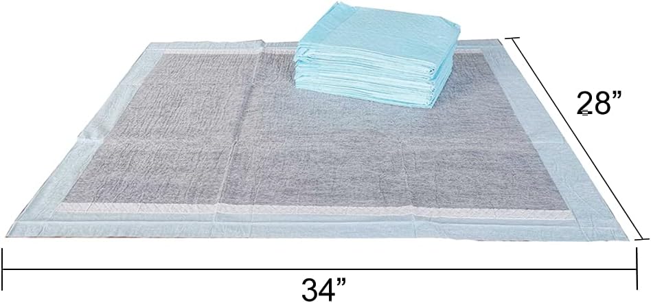BV Charcoal Puppy Pads XL 320 Count 28"x34" - Leak-Proof Pee Pads for Dogs with 6-Layer Absorbent Design & Built-in Attractant - Dog Pad Extra Large with Charcoal for Odor Control - for Large Dogs