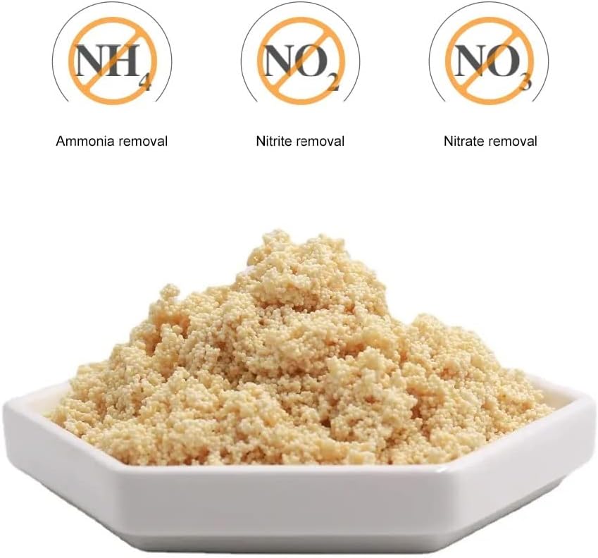 IOAOI PuriResin Aquarium Filter Media, Organic Filtration Resin, for Freshwater and Saltwater Fish Tank, Removes Driftwood Tannins, 100 ml, 5 Packs