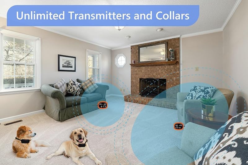 Indoor Pet Barrier for Dog,Wireless Indoor Electric Fence,Pet Gate, Keeps Areas Off Limits,Dog Home Proofing, Waterproof/Rechargeable/Beep/Static Training Collar