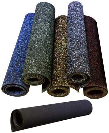American Floor Mats 1/4in (7mm) Thick 10% Red 4' x 9' Heavy Duty Rubber Rolls, Protective Exercise Mats, Home Gym Rubber Flooring
