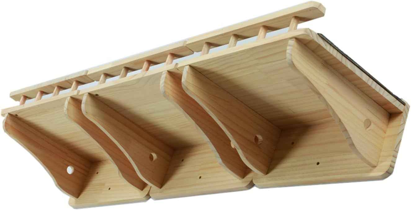 SHENGOCASE 47.2" x 11.8" Natural Solid Wood Wall Mounted Cat Shelves, Superhighway Walkway Balcony with Guardrail Wall Furniture, Steps Stairs, Perch