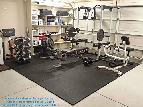 American Floor Mats - Heavy Duty Horse Stall Tiles - Slip Resistant, Black, 12" x 16" Set (48 Tiles Total, 0.75" Thick)