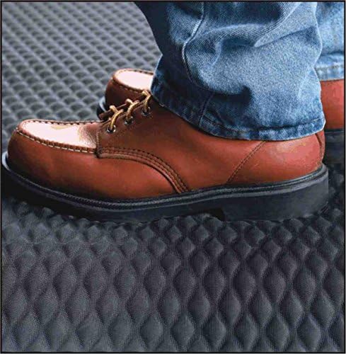 American Floor Mats Hog Heaven Premium 7/8" Black & Black Border 5' x 10' Nitrile Backed Anti-Fatigue Comfort Mat
