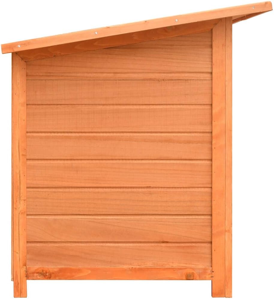 Wooden Dog House for Medium Dogs, Rustic Solid Pine and Fir Wood Outdoor Pet Kennel, Shelter for Backyard and Garden, 47.2 x 30.3 x 33.9 Inches