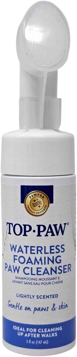 Top Paw Waterless Foaming Dog Paw Cleanser, 5 Ounces
