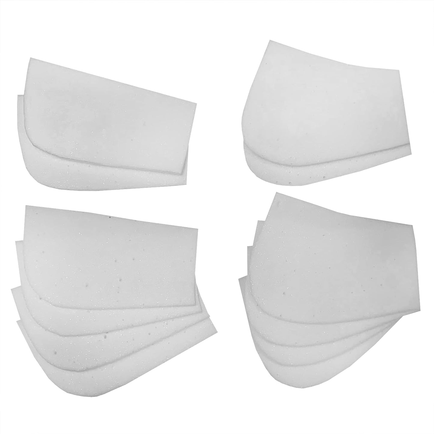 ECP Equine Comfort Products Shock-Absorbing Memory Foam Inserts for Horseback Riding Saddle Pads, Comfort, Cushioned Support for Equestrian Performance and Saddle Fit Adjustment, 12-Pack, White