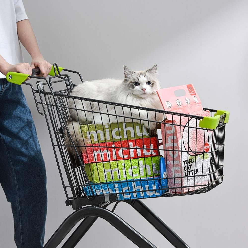 Tofu Cat Litter Natural Clumping Tofu Cat Litter, Fast Clumping and Easily Scoop-able 5.5lb/88oz 5 Scents - Watermelon, 6 Pack