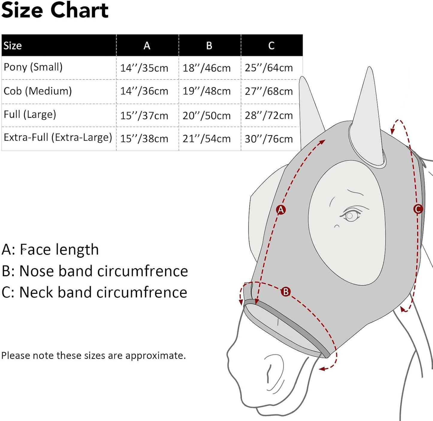 Harrison Howard Super Comfort Stretchy Fly Mask Large Eye Space with UV Protection Soft on Skin with Breathability Pastel Mix M Cob