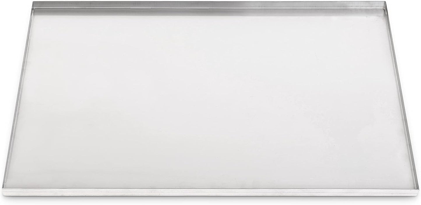 40.38" x 24.25" Metal Replacement Dog Crate Pan Chew Proof Crack Proof Pet Kennel Tray Central Dog Training Crate Pan Pet Supplies, Stainless Steel, 1" H
