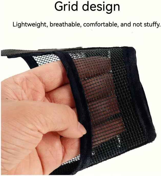 Dog Muzzle Soft Air Mesh Dog Muzzle for Medium Large Dogs, Black, Adjustable Loop Strap, Breathable Guard for Training, Prevents Biting Barking Chewing, M