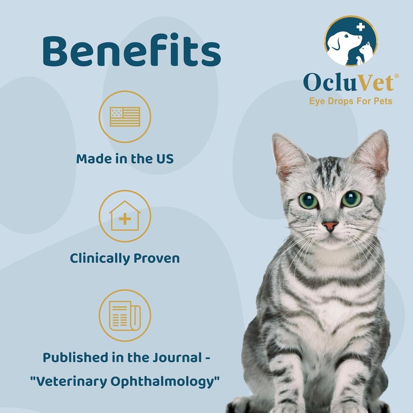 Eye Drops for Pets | Clinically Studied Antioxidants for Pets | Made in The USA | Includes 2% N-Acetyl-L-Carnosine (NAC) | 16mL - 2 Pack