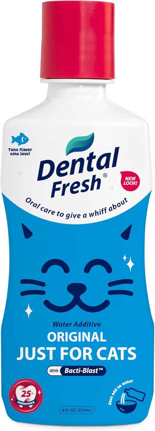 Dental Fresh Cat Water Additive, Tuna Flavor Dental Care – Easy Oral Care, Cleaner Teeth, Fresh Breath and Tartar Support for Cats