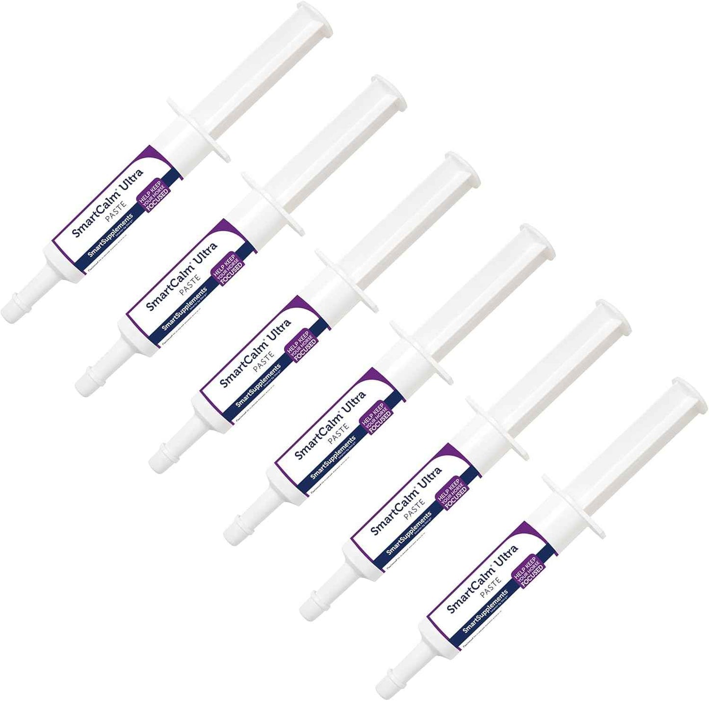 SmartCalm Ultra Paste Calming Horse Supplements | No Added Herbs or Sugar | Equine Supplement | Helpful with Skittish Horses | Pack of 6 Tubes