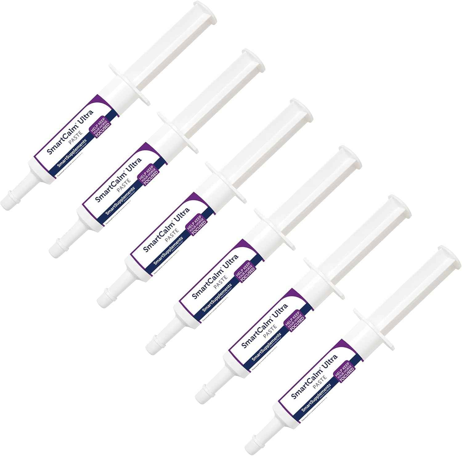 SmartCalm Ultra Paste Calming Horse Supplements | No Added Herbs or Sugar | Equine Supplement | Helpful with Skittish Horses | Pack of 6 Tubes