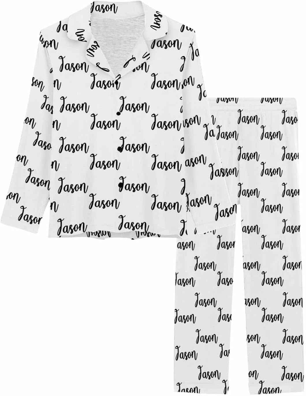 MyPupSocks Custom Face Pajamas for Women Set, Personalized Photo Long Sleepwear XS-XXL